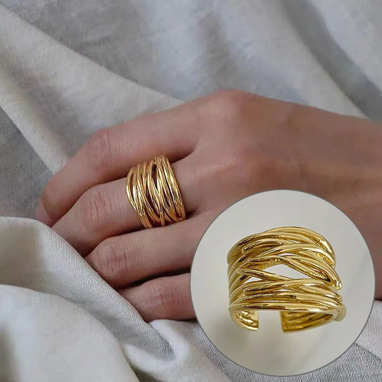 VENTFILLE 925 Sterling Silver Irregular Ring for Women Geometry Versatile Minimalism  Accessories Jewelry Gift Dropshipping