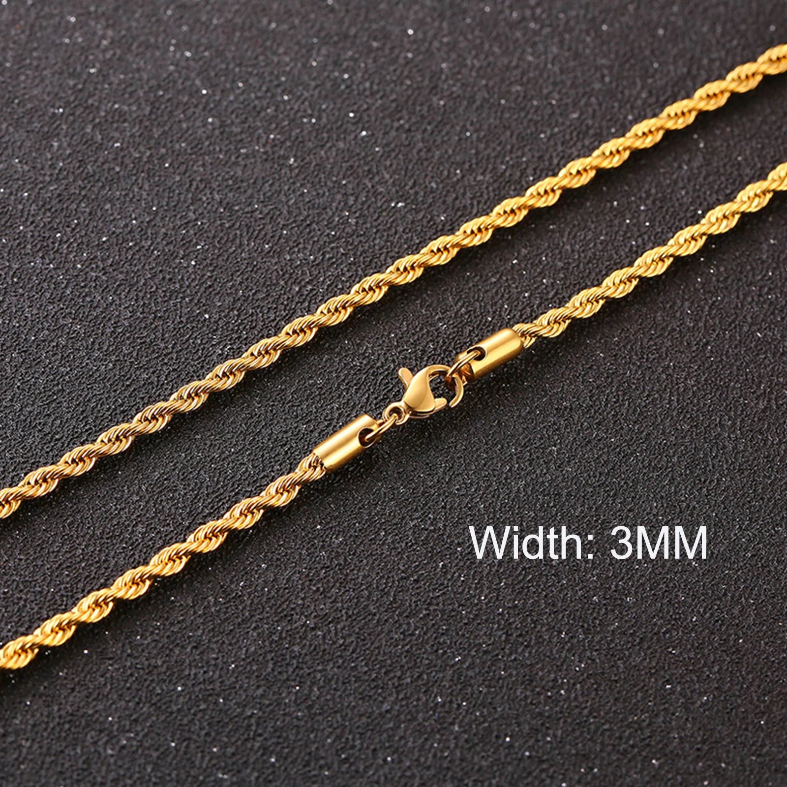 3/5/7/9/11MM Cuban Chain Necklaces for Men Women,Stainless Steel Curb Link Chain Collar,Jewelry Gift for Dad Husband BFF