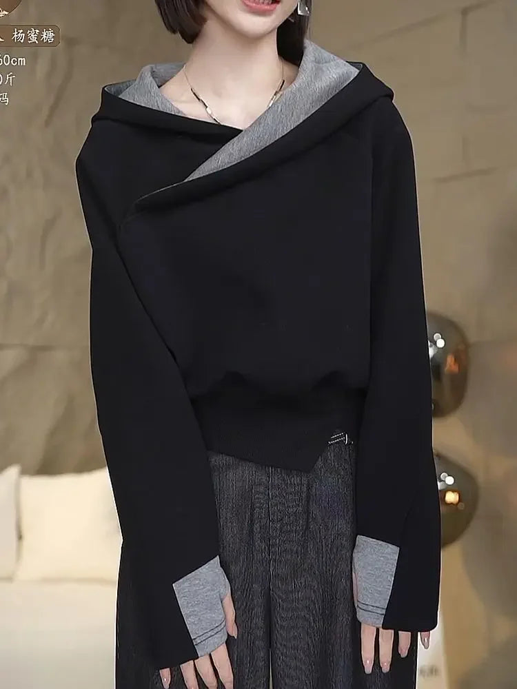 Loose High Quality Hoodies Baggy Plain Hooded Sweatshirt for Women Coat Essential Casual Woman Tops Cheap E Emo Korean Fashion M