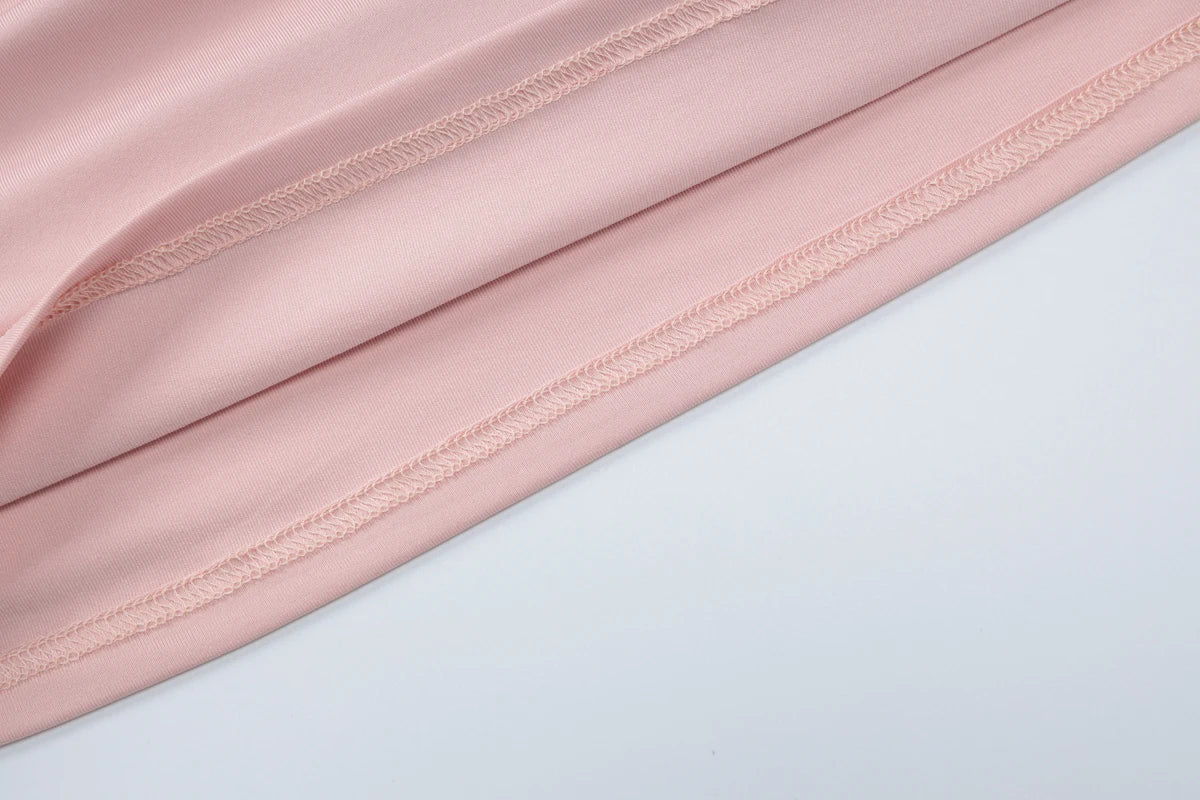 Hugcitar 2025 Elegant Solid Long Sleeve Tie Flowers Sexy Bodycon Pleated Mini Dress Spring Women Outfits Birthday Party Festival