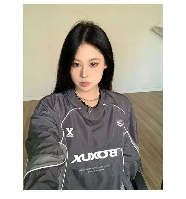 Loose Fit Hoodie Sweatirt ex Outdoor Casual Sle Color Blo Pleated Design Comfortable Breathable Youth Faion