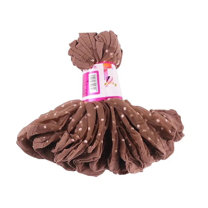 Black Dot Transparent Socks Ultra-thin Elastic Women Crystal Silk Socks Nylon Fashion Ladies Summer Short Ankle Socks