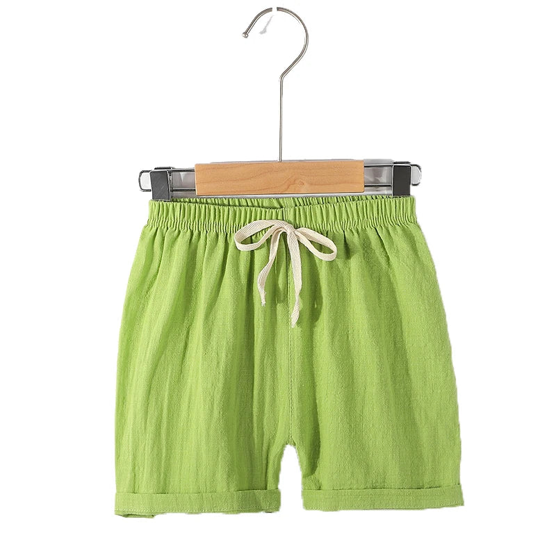 2 4 6 8 10 Years Boys Shorts Kids Sport Pant Baby Summer Clothes Children Linen Soft Cotton Shorts Newborn Toddler Casual Shorts