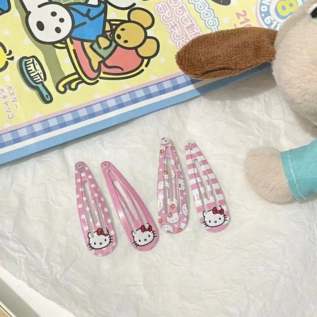 2025NEW Hello Kitty Hair Clip Set for Girlfriend Sweet and Cute Hello Kitty Cat Hair Accessories Set BB Clip Hairclip
