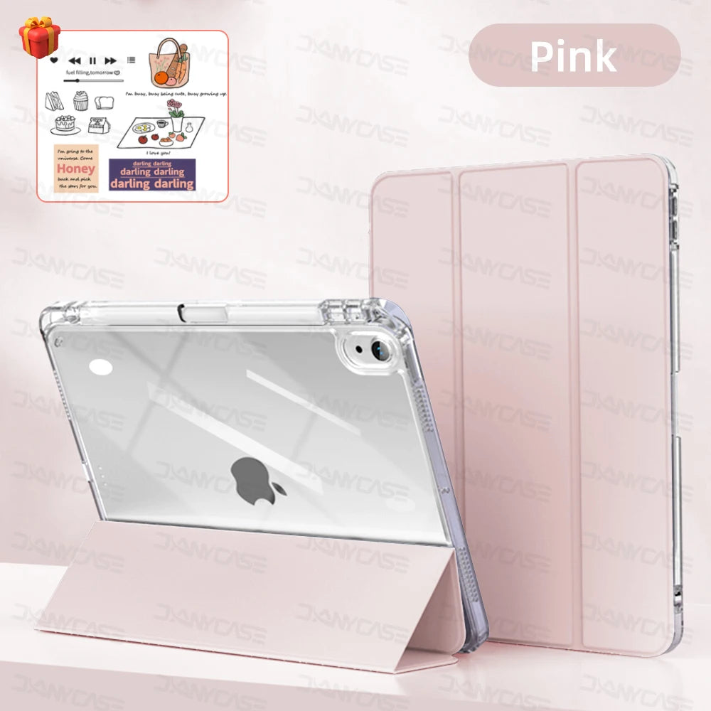 Transparency Case for 2024 iPad Pro 13in 11in M4 Air 11-inch 13-inch M2 iPad 10th Gen 10.9 Air 4/5 iPad 7/8/9th 10.2 5/6th 9.7in
