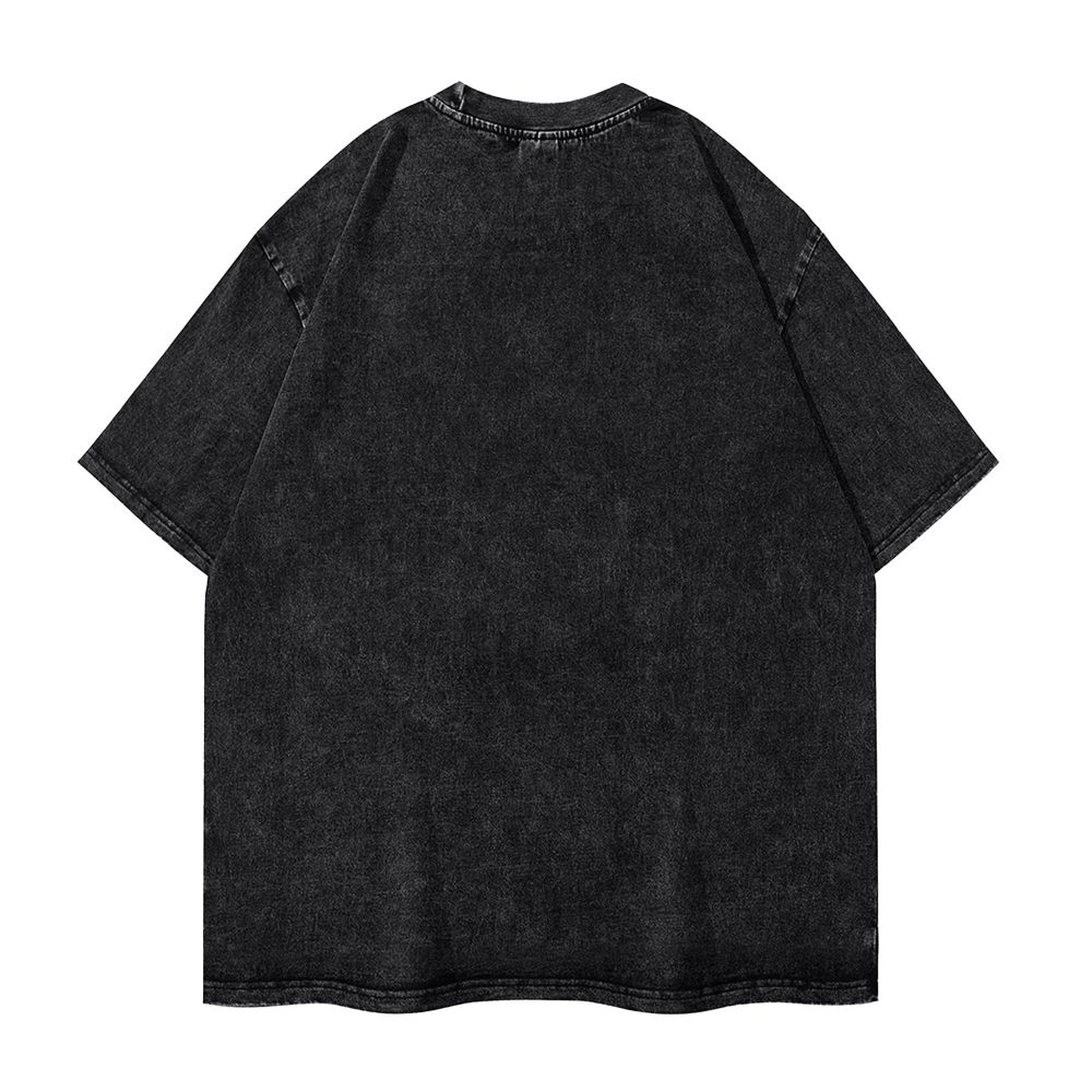 Elder Washed T Shirts Streetwear Hip Hop Fashion T-Shirts Game Tees Tops for Men Women 100% Cotton Harajuku Graphic Printed