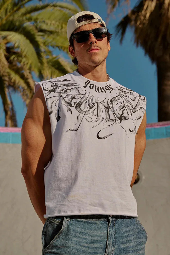 Men's Fitness Tank Top 2025 New Men's Cotton T-shirt Men's Running Training Home Sleeveless Shirt Family Party Men's Sleeveless