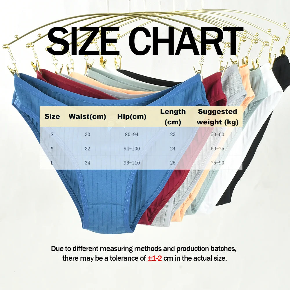 3pcs Women Panties Sexy Underwear Pure Cotton Underwear Panties For Student CuteMid-Waisted Briefs Female Ventilation Underpants