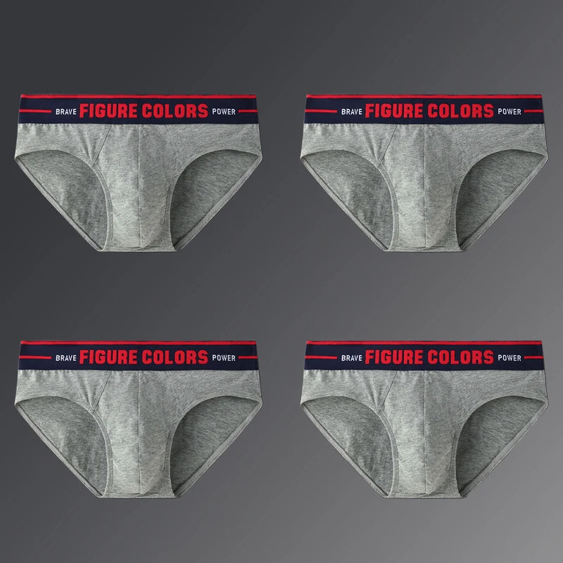 4pcs Men's Briefs Underwear Sexy Antibacterial Men's Panties Underpants Male U Convex boxer briefs for Man Absorbent Elastic