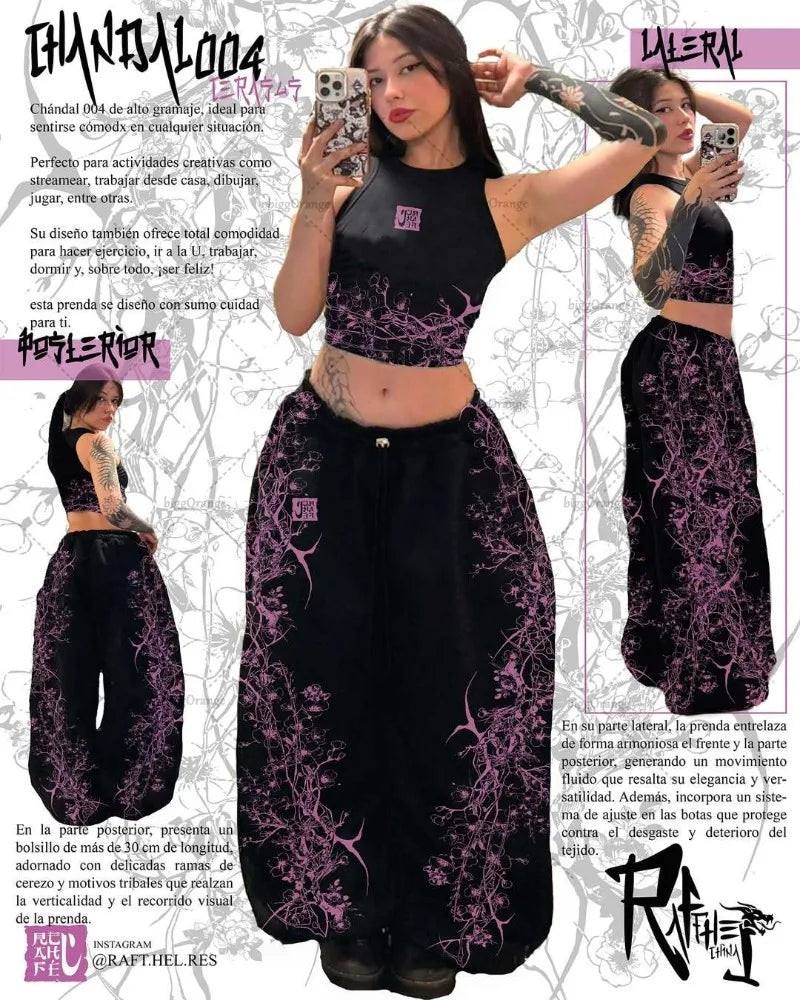 Casual Fashion Harajuku Hip-hop Gothic Punk Oversized Wide-leg Pants Men Y2K Streetwear Trousers Rock Baggy Straight Pants Women