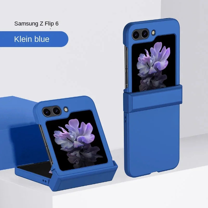 Skin Feel Hard Shell Phone Case for Samsung Galaxy Z Flip 6 5 4 3  Flip6 Flip5 Flip4 Flip3 5G Hinge Protection Shockproof Cover