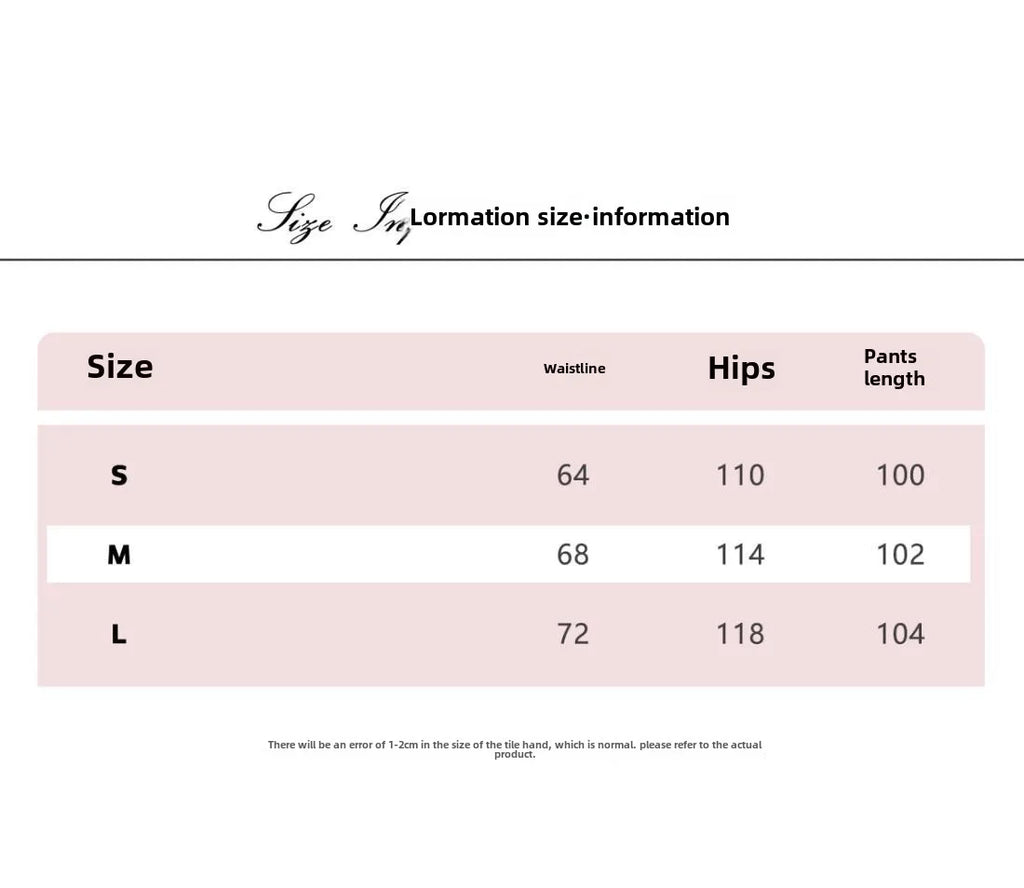 Dophee Original Spice Girls Elastic Waist All-match Loose Straight Wide Leg Pants Cute Bow Printed Splicing Lace Casual Trousers