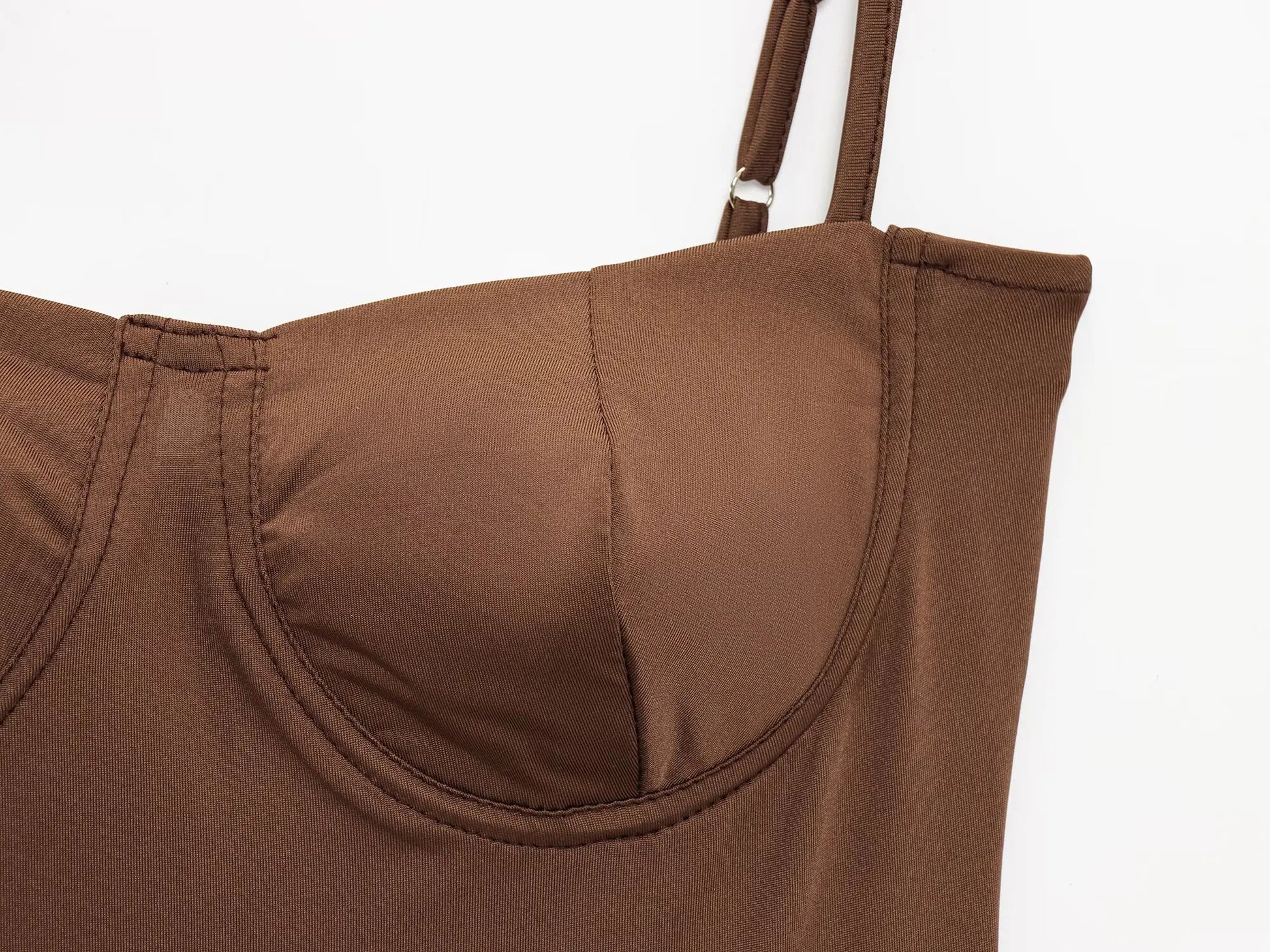 Zevity 2025 Women Sexy Spaghetti Strap Inner Style Beach Wear Bodysuits Ladies Soft Slim Swimsuit Playsuits Mujer Rompers LS9043