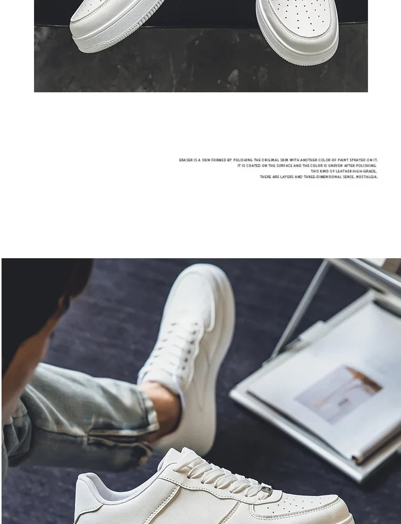 Autumn/Winter Black Casual Men's Shoes Air Force Sports Number 1 Black Kitchen Trendy Shoes Winter Rubber Outsole China Made