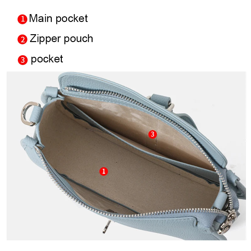 Bag women's 2025 new high-end leather crescent bag women's diagonal cross-border cowhide commuter one-shoulder underarm bag