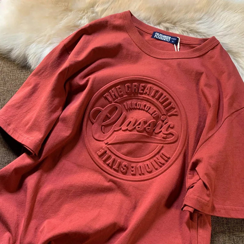 CGC Korean Fashion Oversized Summer T shirts for Women 100% Cotton Short Sleeve Tees Korean Fashion Printed Tops Female Clothing