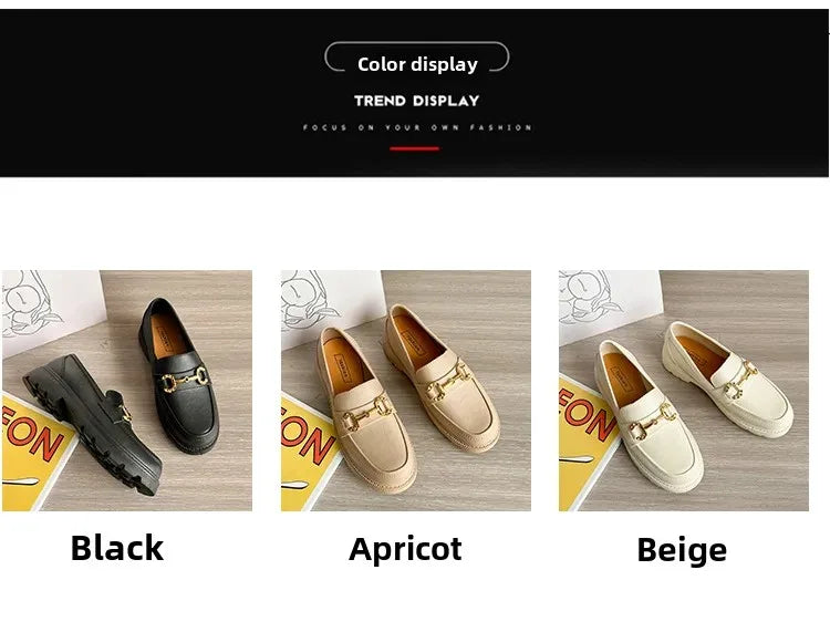 New Lefu Slippers Summer Spring Women's Home Anti-slip Vintage British Style Net Red Vintage Small Golden Buckle Head Shoes