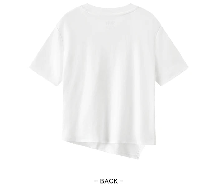 Semir Short-Sleeved T-Shirt For Women Short And Slimming With A Small Surprise New In 2024 Summer Pure Cotton Top