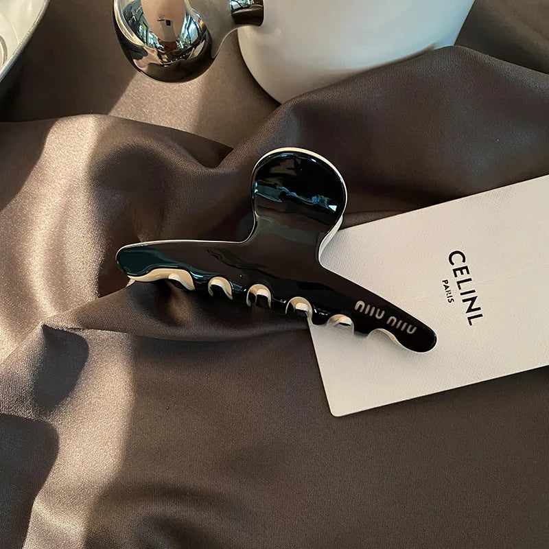 Hot Selling Lazy Acetic Acid Grab Clip Commuter Fashion High-grade Double-sided Hair Clip Back Hair Clip Shark Clip Women