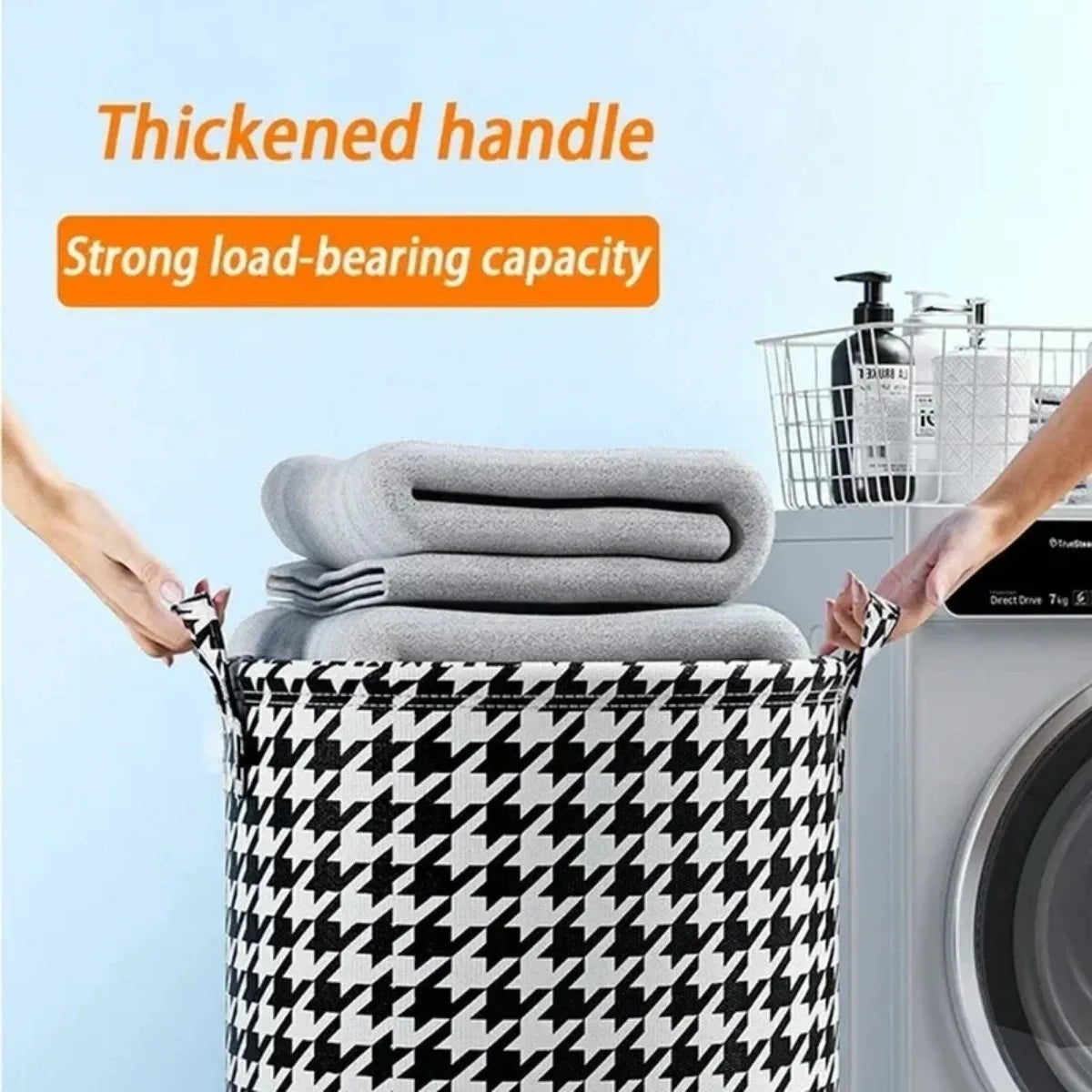 Foldable Large Capacity Laundry Basket Non-Woven Storage Bucket Bathroom Toys Dirty Clothes Household Organizer Laundry Hamper