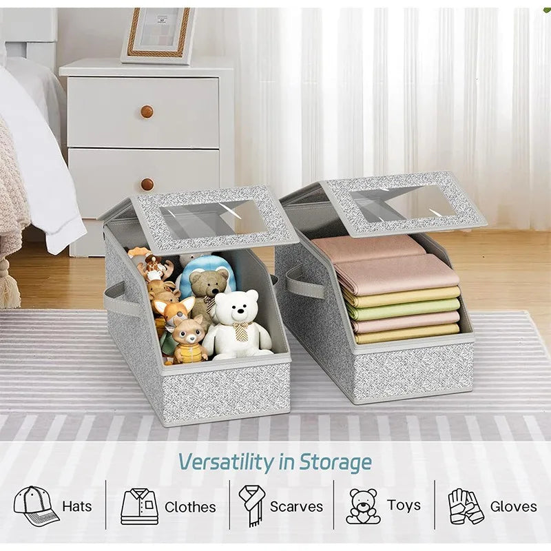 Foldable Zipper Baseball Cap Storage Box Non-woven Dustproof Storage Box Hat Storage Box Wardrobe Storage Boxes Storage