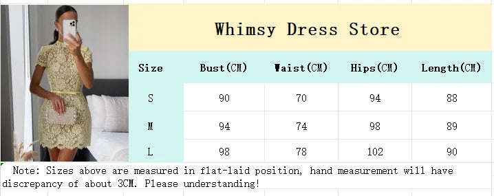 Chic Butter Yellow Lace Print Mini Dress Women's Elegant Short Sleeve O-neck High Waist Gowns 2025 Lady Holidays Street Vestidos