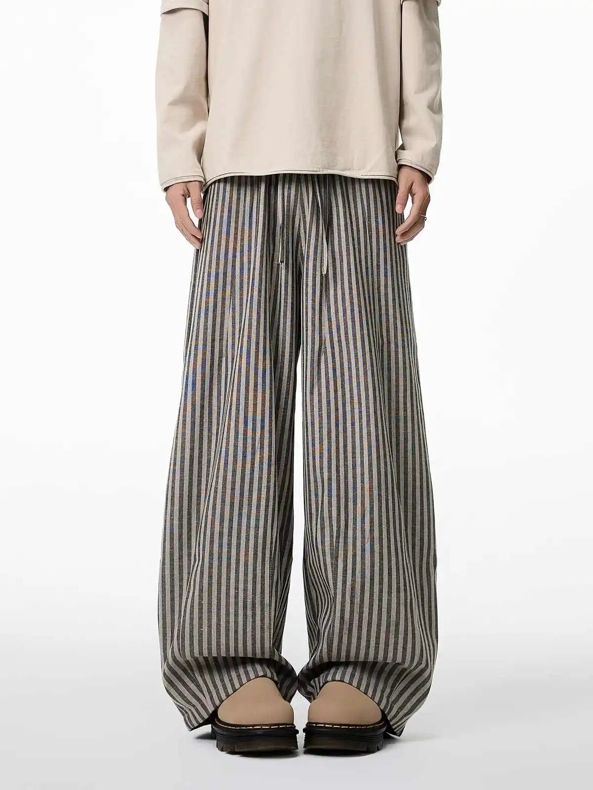 Women's Black Gothic Striped Long Pants Baggy Sweatpants Harajuku Y2k Emo Vintage Oversize Trousers Japanese 2000s Style Clothes