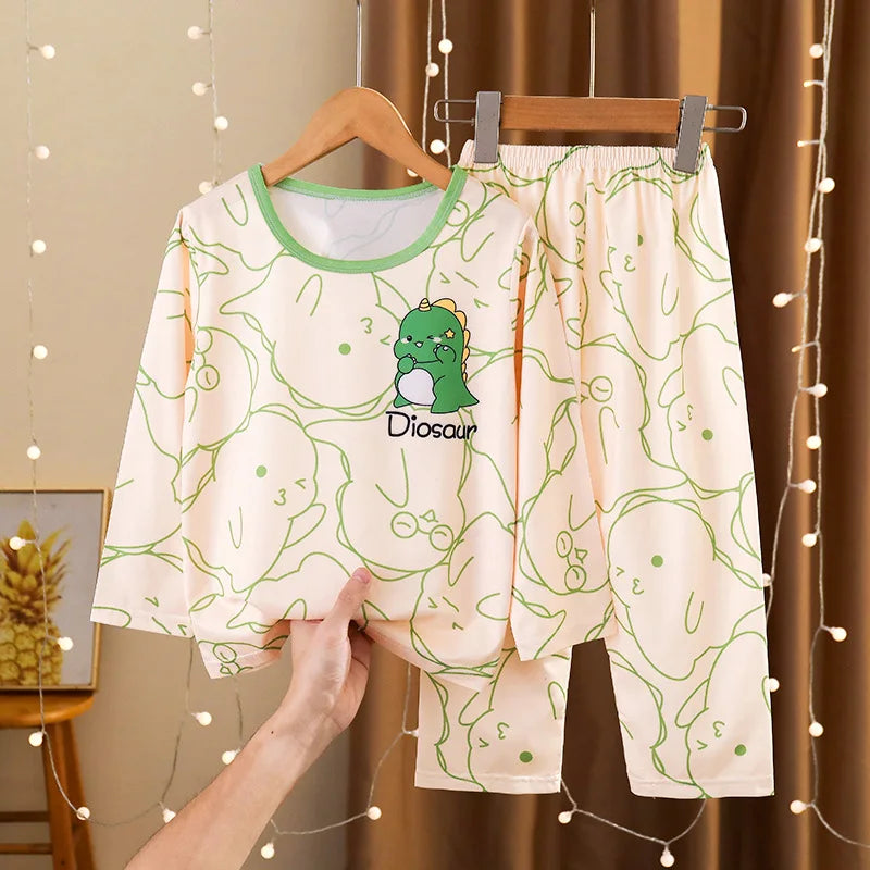 Sanrio Kuromi My Melody Children Pajamas Kawaii Pochacco Cinnamoroll Pure Cotton Long Sleeve Sleepwear Cartoon Kid Home Suit Set