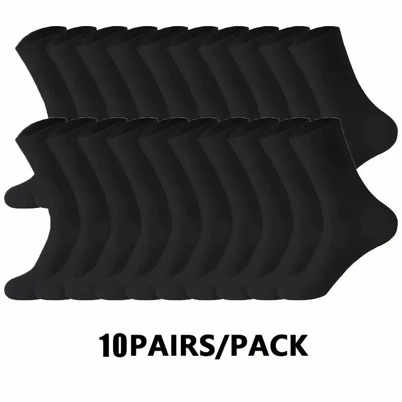 2/6/10/20 Pairs Neutral Striped Round Neck Socks Spring Summer Sweat Absorbing Breathable Solid Color Couple Sports Leisure Sock