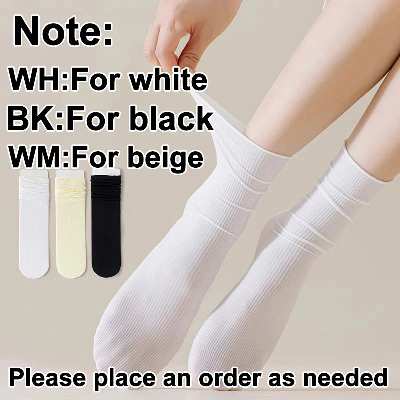10 Pairs Women Mid Length Socks Trendy Versatile Black White Solid Colors Soft Comfortable Lightweight Breathable Casual Socks