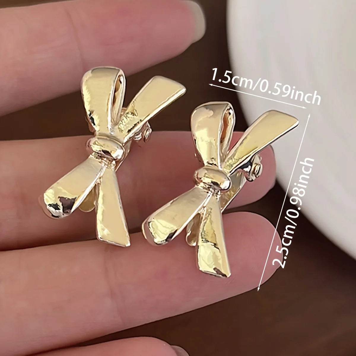 6 Pieces of Women's New Golden Bow Mini Hairpins, Sweet and Cool Girl Bangs Hairpins and Hair Accessories