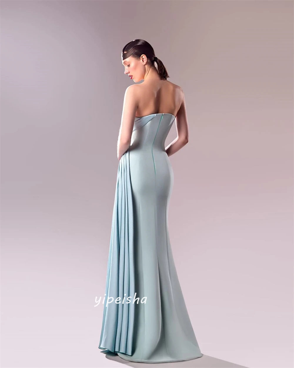 Customized Jiayigong  Classic Modern Style Formal Evening Strapless A-line Beading Pleats Bespoke Occasion Dresses