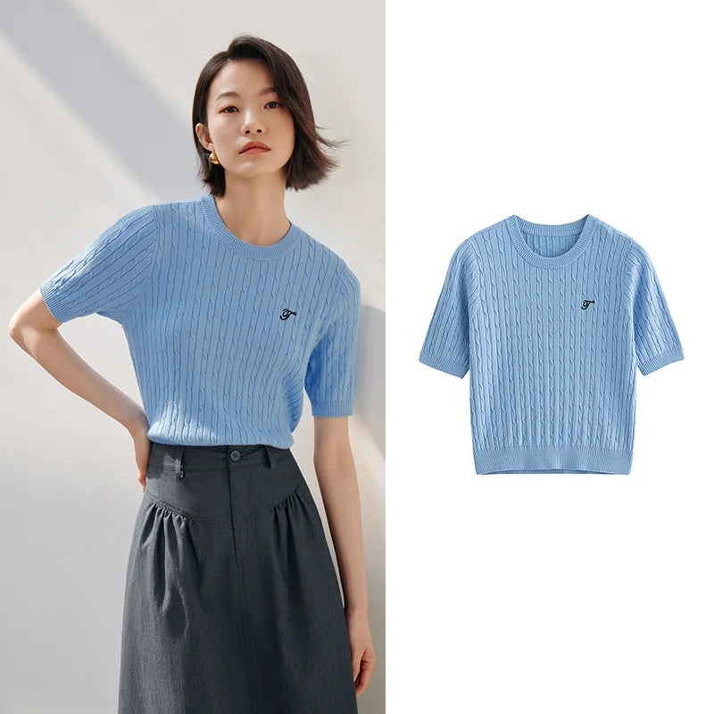 TOYOUTH  Women Knitwear 2025 Summer New Tops 8523801