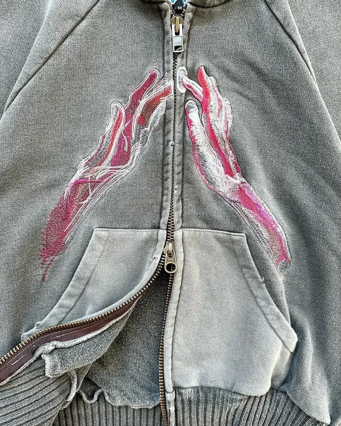 American New Fashion Oversized Embroidered Hooded Sweater Y2K Harajuku Hip-hop Retro Hoodie Gothic Leisure Sports Couple Hoodie