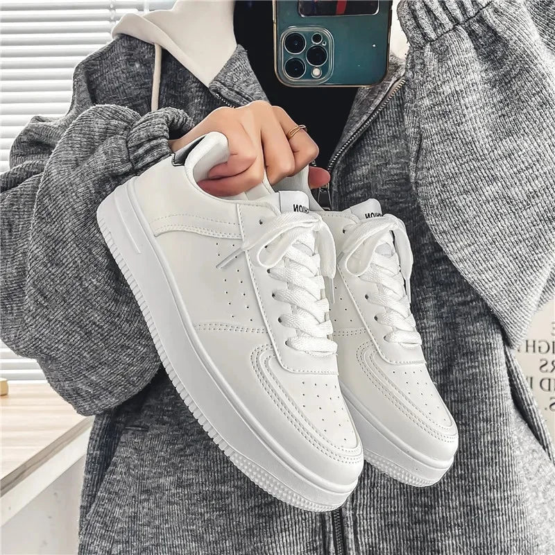 Autumn/Winter Black Casual Men's Shoes Air Force Sports Number 1 Black Kitchen Trendy Shoes Winter Rubber Outsole China Made