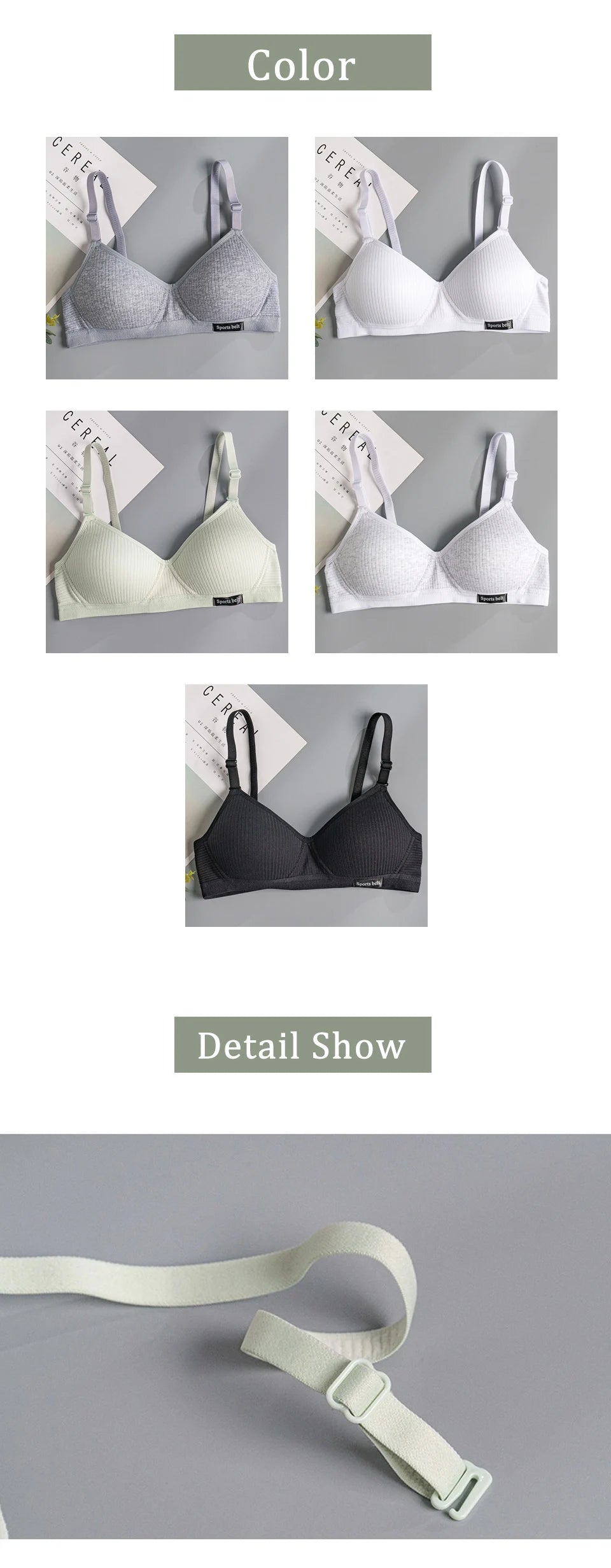 FallSweet Cotton Wireless Bra for Women Seamless Push Up Bras Comfortable V-Shaped Gathering Underwear AB Cup Intimate Lingerie