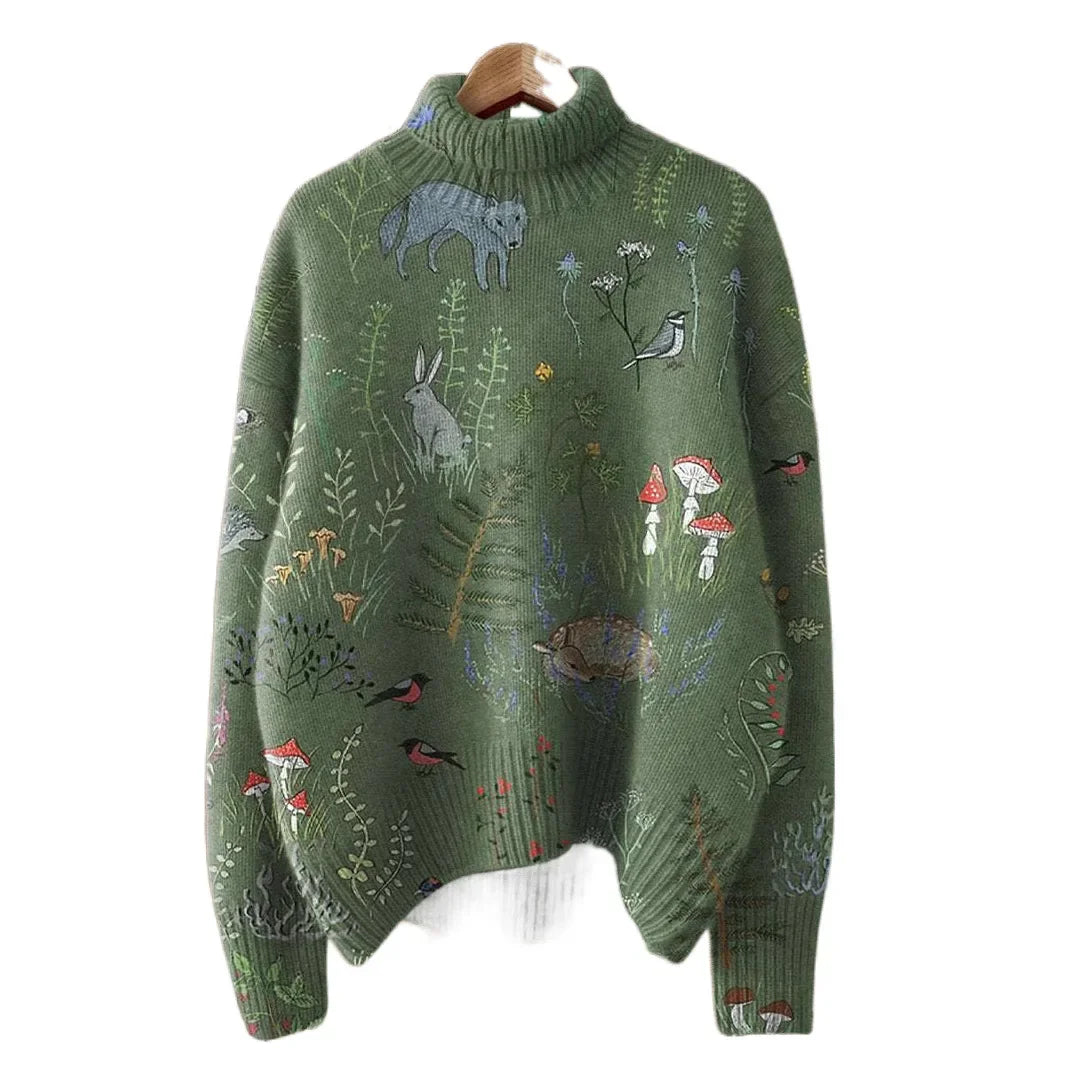 Cross-Border Hot Sale High-Neck Casual Sweater Winter New Style Comfortable Daily Hoodie Women's Fashion Crew Neck Knitwear