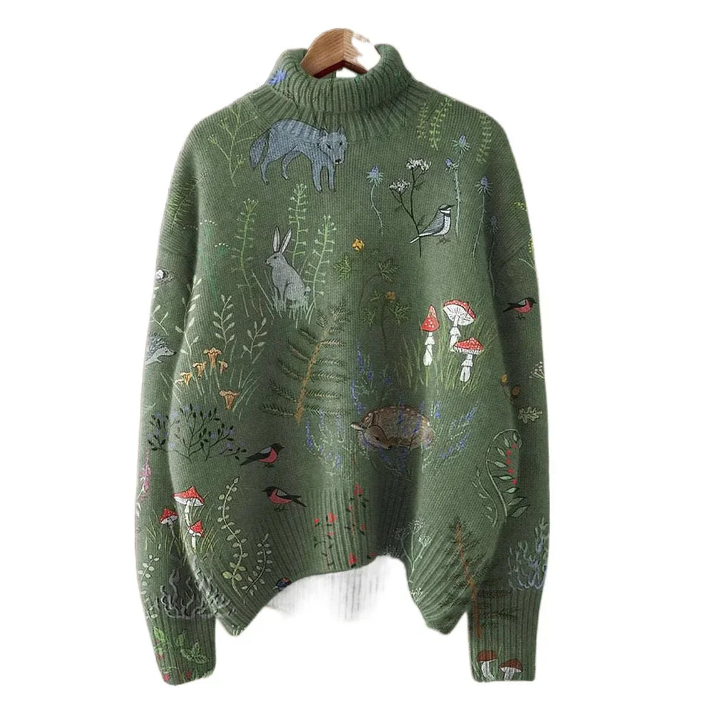 Cross-Border Hot Sale High-Neck Casual Sweater Winter New Style Comfortable Daily Hoodie Women's Fashion Crew Neck Knitwear