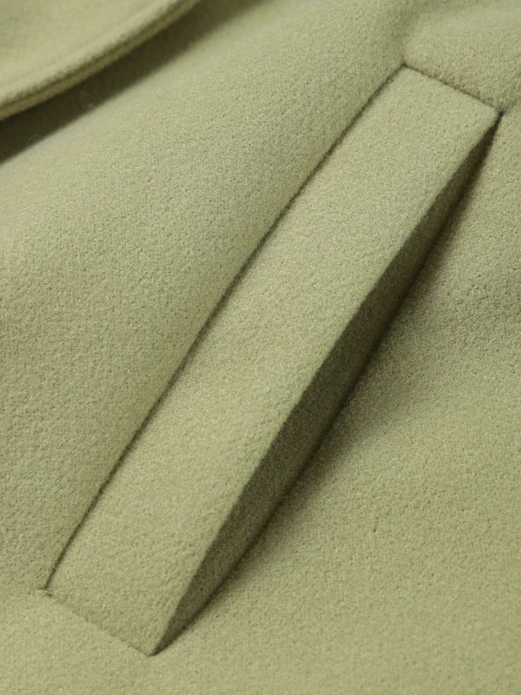 Urban Solid Double Breasted Long Women Coat Casual Full Sleeve Belt Double Breasted Female Jacket 2024 Autumn Winter Lose Lady