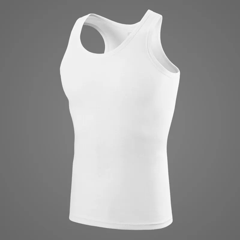5/3/1 Pack Men To Multi-size Solid Color Tight Vests For Teenagers Comfortable Cotton Sleeveless T-shirts Sports Running Tops