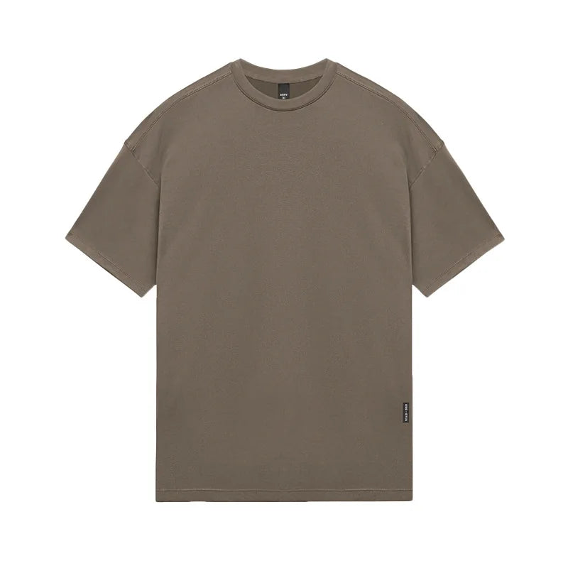 Men's Summer Casual Loose Oversized T-shirt O-Neck Short Sleeve Tee Male Quick Dry Breathable Gym Fitness Undershirt Clothing