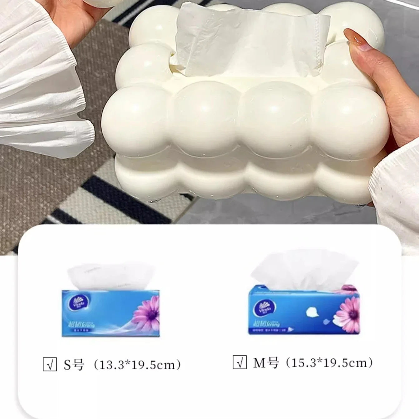 Cloud Design Tissue Boxes Storage Napkin Holder Paper Case Organizer Ornament Craft Desktop Tissue Holder Kitchen Tissue Box