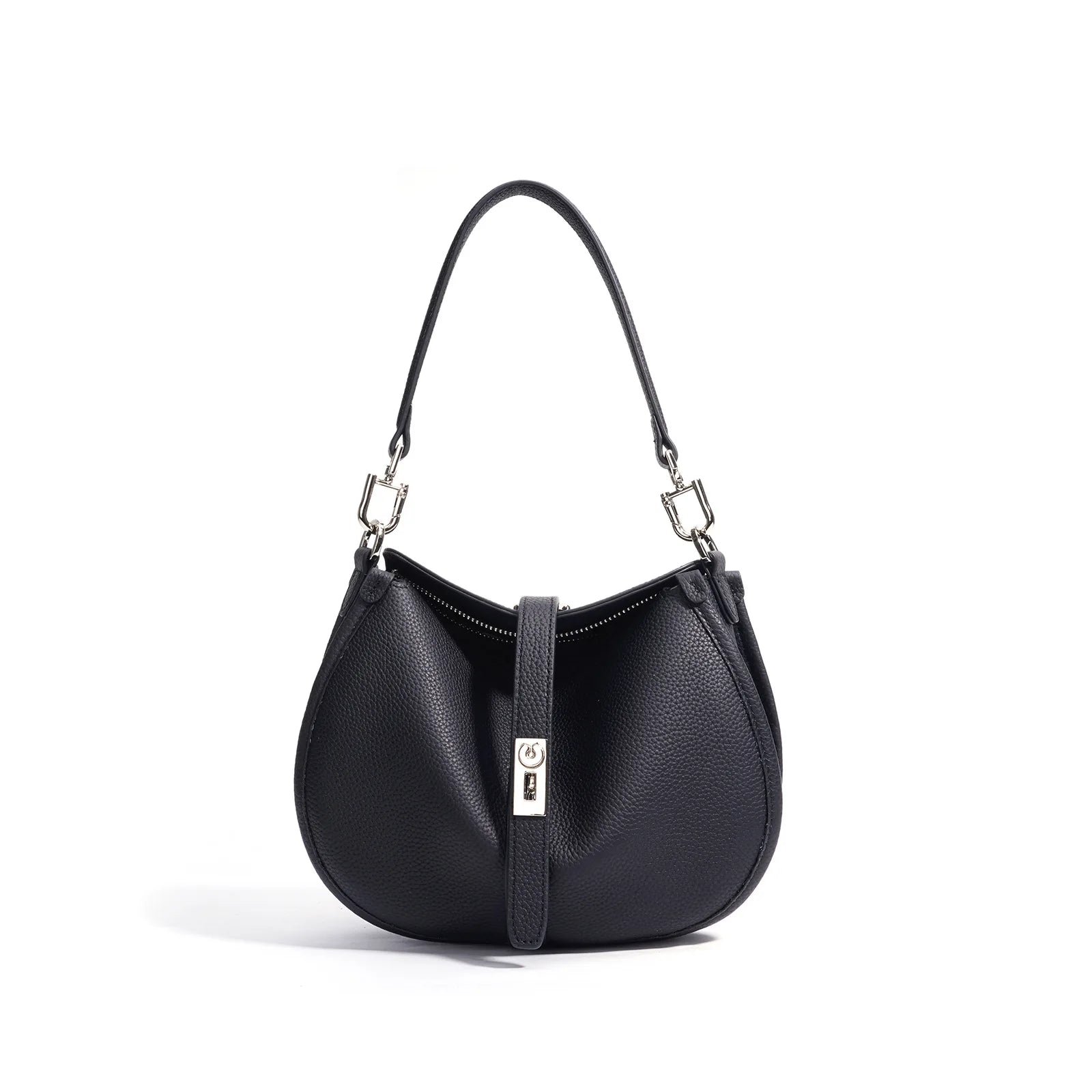 Bag women's 2025 new high-end leather crescent bag women's diagonal cross-border cowhide commuter one-shoulder underarm bag