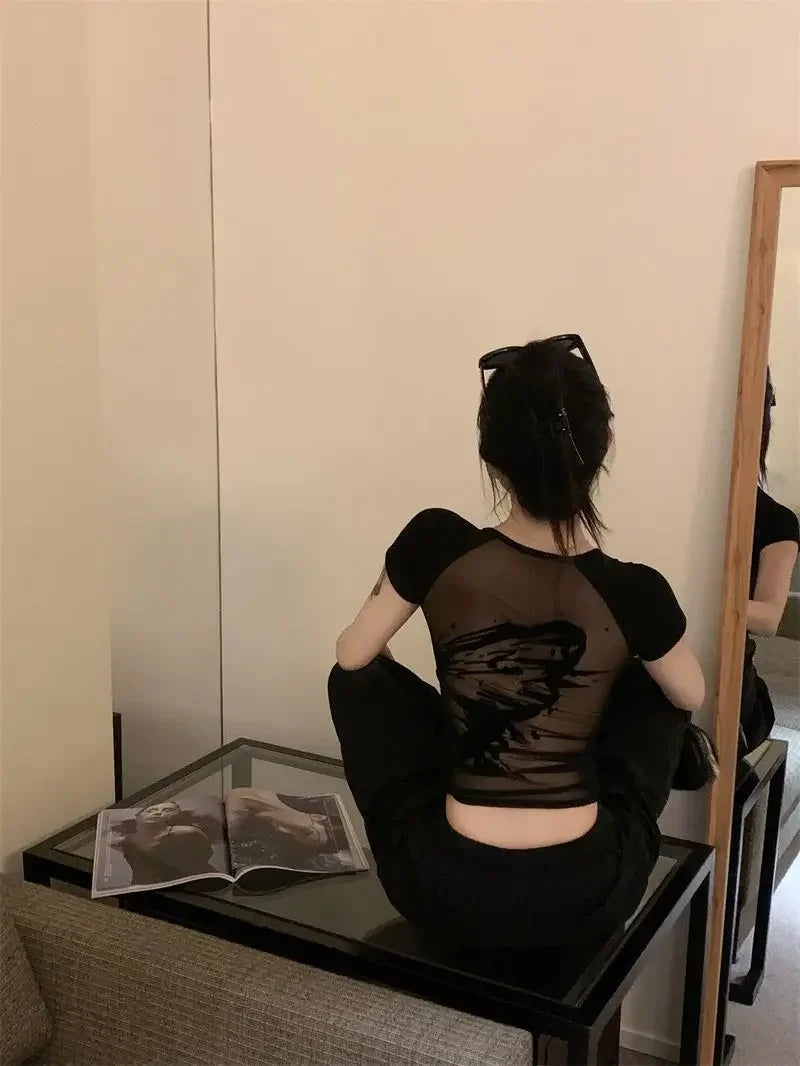 Sexy Women's T-shirt Short Sleeve Female Top Aesthetic Clothing One Pieces Korean Reviews Clothes Clearance Cheap Many Youthful