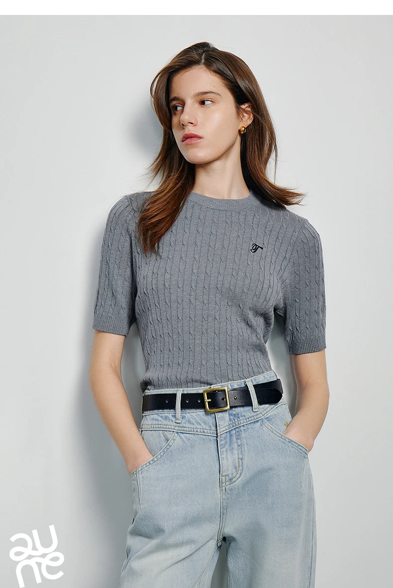 TOYOUTH  Women Knitwear 2025 Summer New Tops 8523801