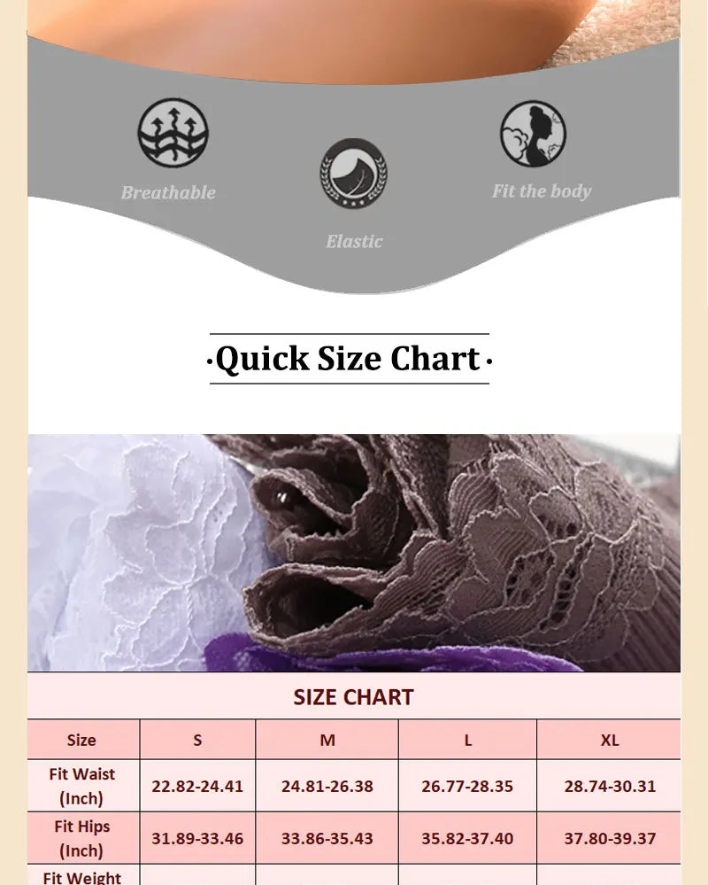 7PCS/Set Women Sexy Lace Panties Seamless Cotton Brazilian Panties Girls Breathable Sexy Low Rise Underwear Female Soft Lingerie