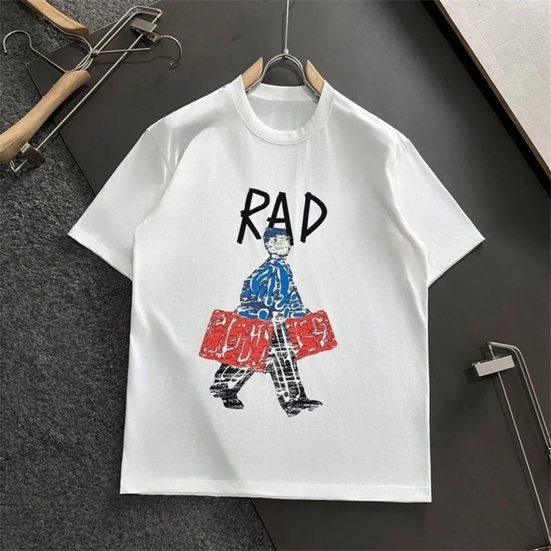 Cotton T-shirts Are Hot in Summer Loose and Comfortable Fashion Trend Men's 2025 New Tops Luxury Printing for Men and Women
