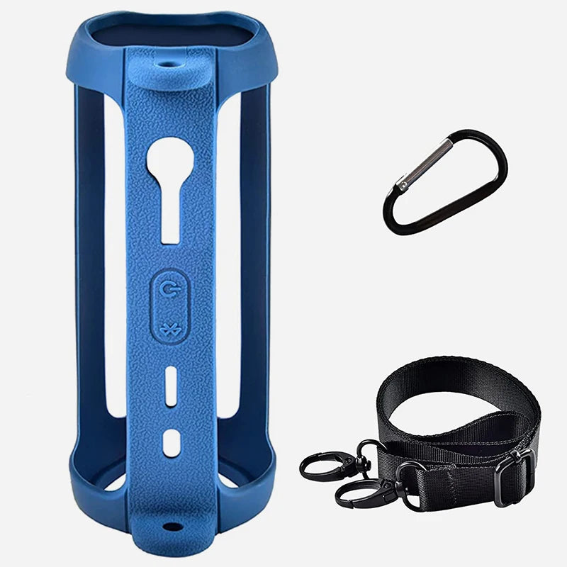ZOPRORE Silicone Sling Speaker Case Cover for JBL Flip 6 Portable Soft Protective Case for JBL Flip6 Wireless Bluetooth Speaker