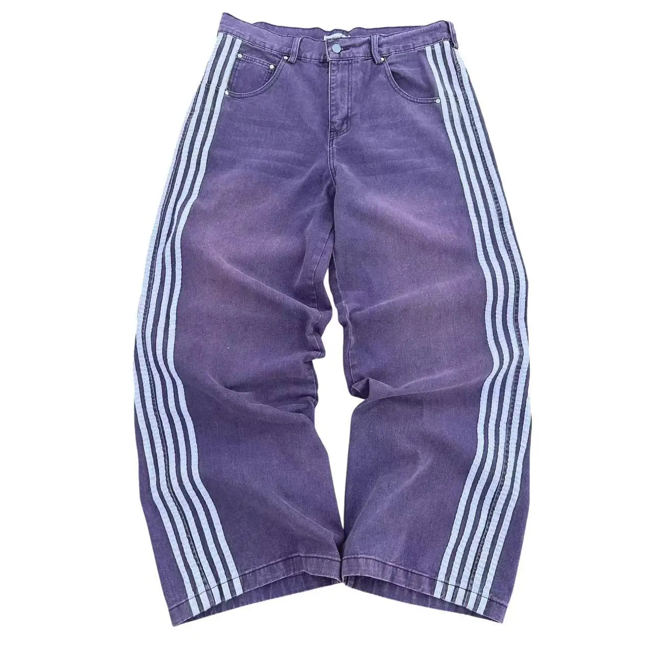 Y2k men baggy jeans Harajuku Fashion new striped wide-leg pants Punk Gothic street lovers casual oversized straight leg pants