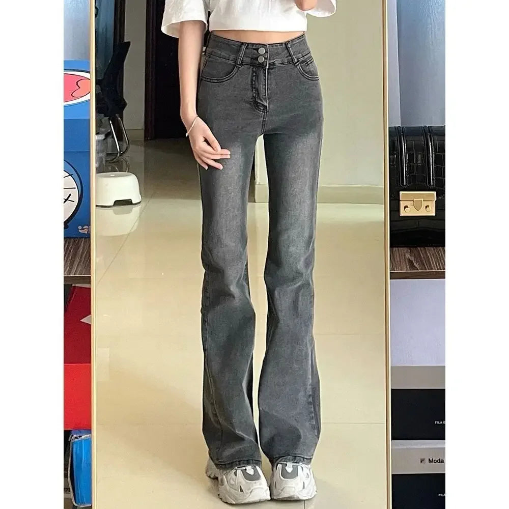 Trendy High Waisted Wide Leg Jeans Women's Fall Winter Cartoon Graffiti Loose Fit Trousers with Draping Effect baggy jeans women